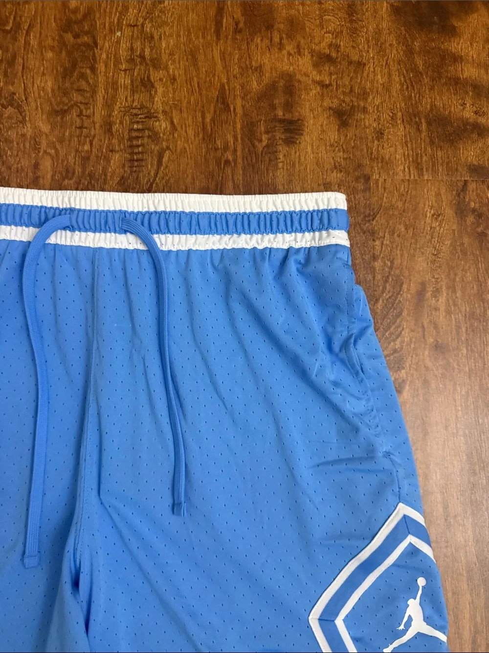 Jordan Light Blue Basketball Shorts with White Trim